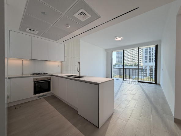 3 bedroom apartment for sale in JVC, Luma Park Views – living room kitchen park view